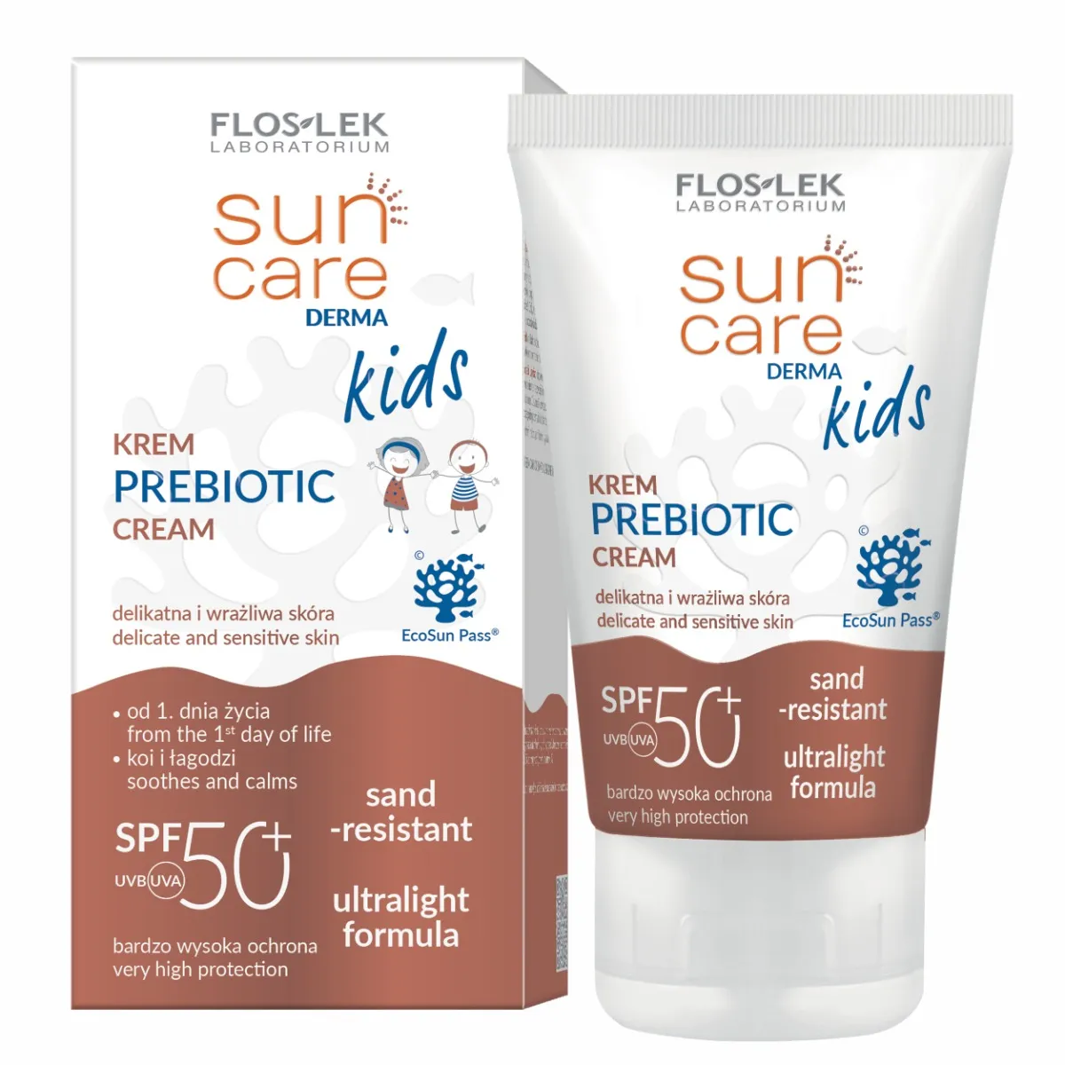 Floslek Sun Care Derma Kids Prebiotic krem ochronny SPF 50+, 50 ml