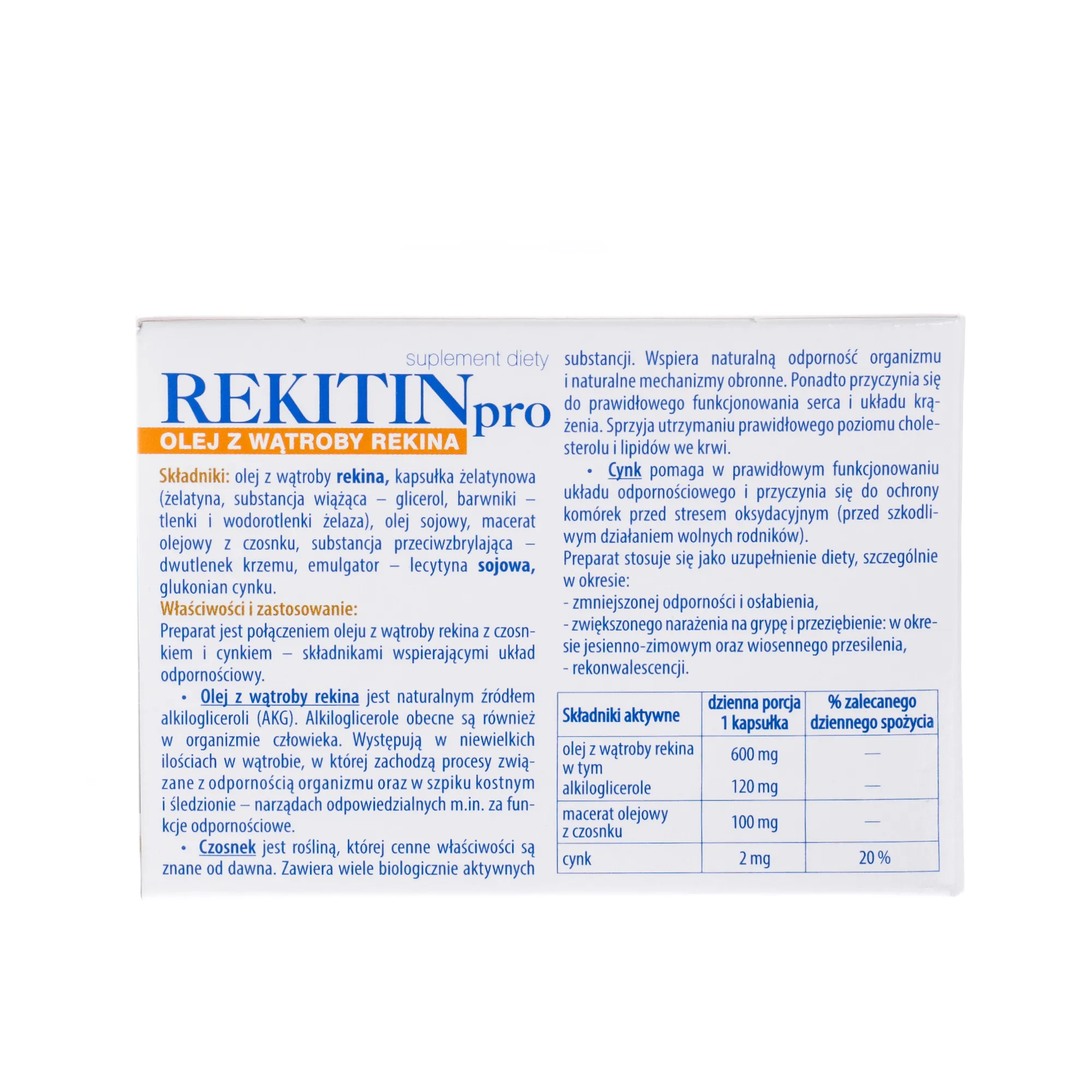 Rekitin Pro, suplement diety, 60 kapsułek 