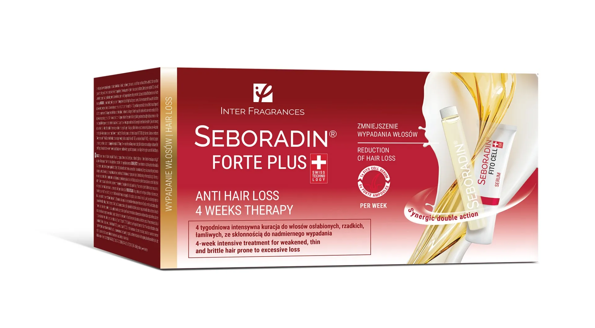 Seboradin Forte Plus ampułki + serum, 24x5,5 ml + 4x6 g