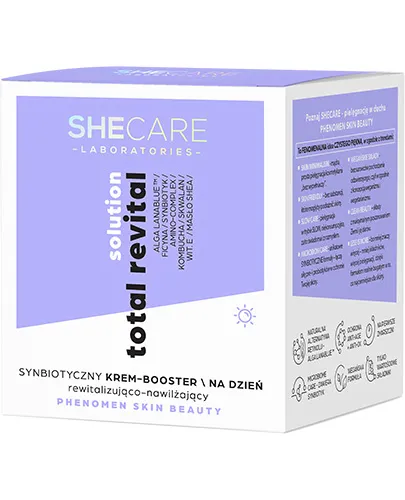 SheCare Total Revital Solution synbiotyczny krem-booster na dzień rewitalizująco-nawilżający, 50 ml 