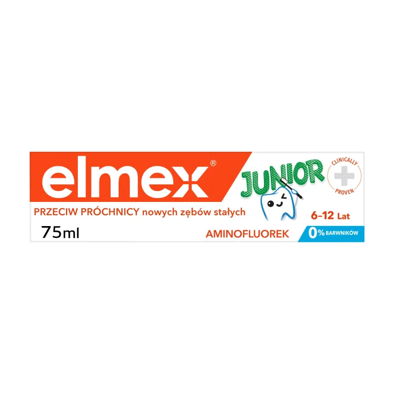 elmex® Junior 6-12 lat pasta do zębów, 75 ml 