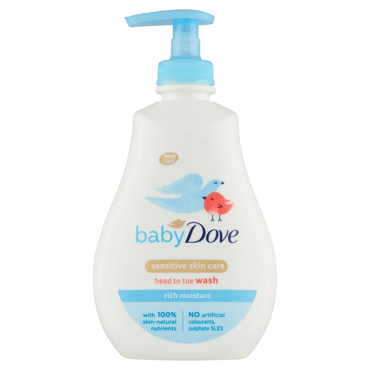Dove Baby Rich Moisture Emulsja do mycia do ciała i włosów, 400 ml
