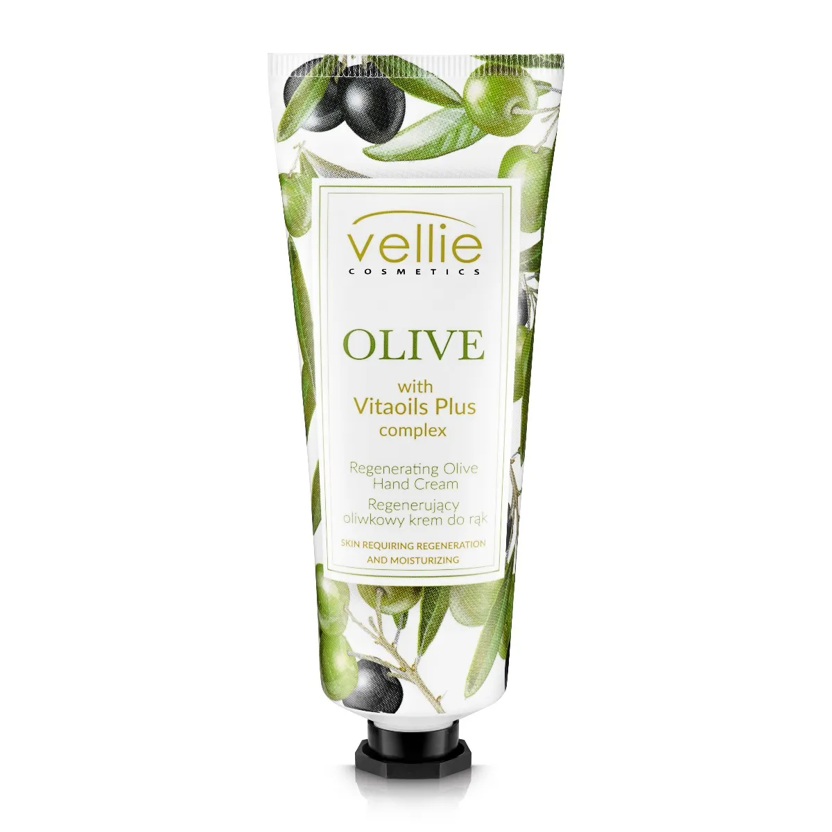 Vellie Olive regenerujący oliwkowy krem do rąk, 75 ml