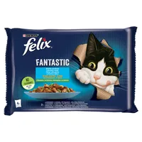 Purina Felix Fantastic mokra karma dla kotów wybór smaków w galaretce, 4 x 85 g