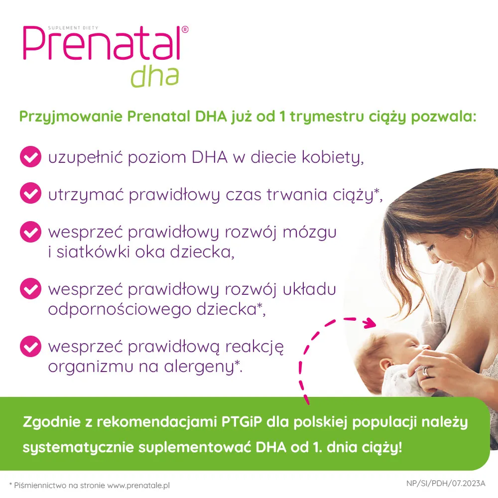 Prenatal DHA suplement diety, 30 kapsułek 