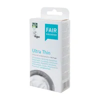 FAIR SQUARED Ultra Thin Prezerwatywy cienkie, przezroczyste z naturalnego lateksu 10 szt.