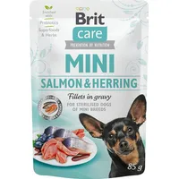 Brit Dog Mini Pouch Salmon&Herring Fillets Sterilized karma mokra dla psów, 85 g