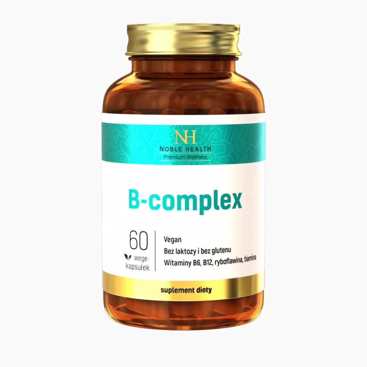 Noble Health B-complex, suplement diety, 60 kapsułek