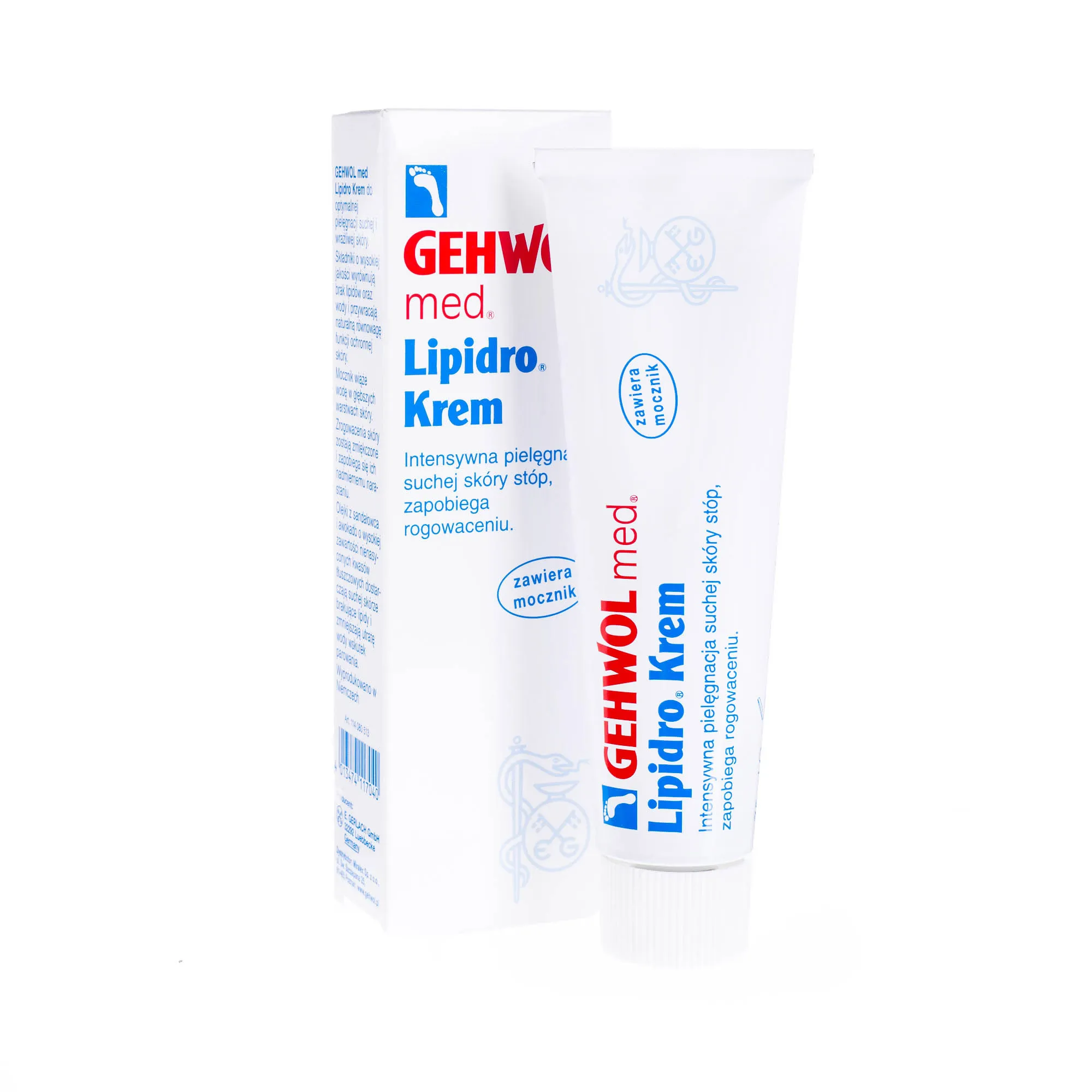 Gehwol Lipidro Krem - preparat do intensywnej pielęgnacji suchej skóry stóp, 75 ml