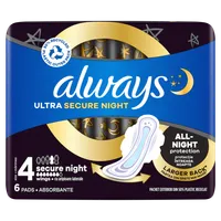 Always Ultra Secure Night Protect, podpaski, 6 sztuk