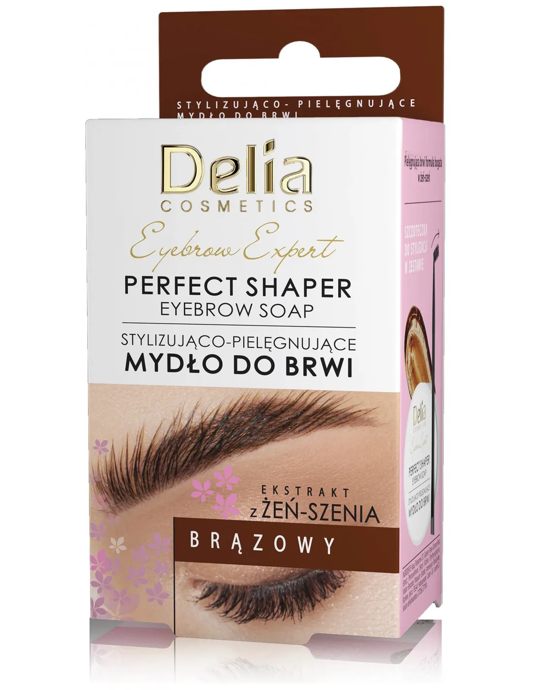 Delia Eyebrow Expert stylizująco-pielęgnujące mydło do brwi brązowe, 10 ml
