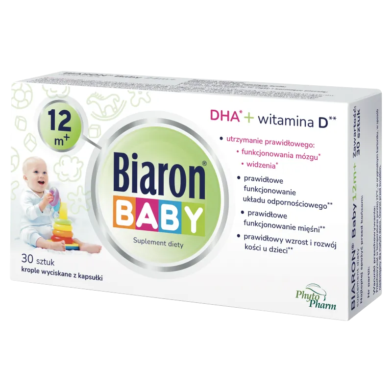 Biaron Baby 12m+, suplement diety, 30 kapsułki twist-off 
