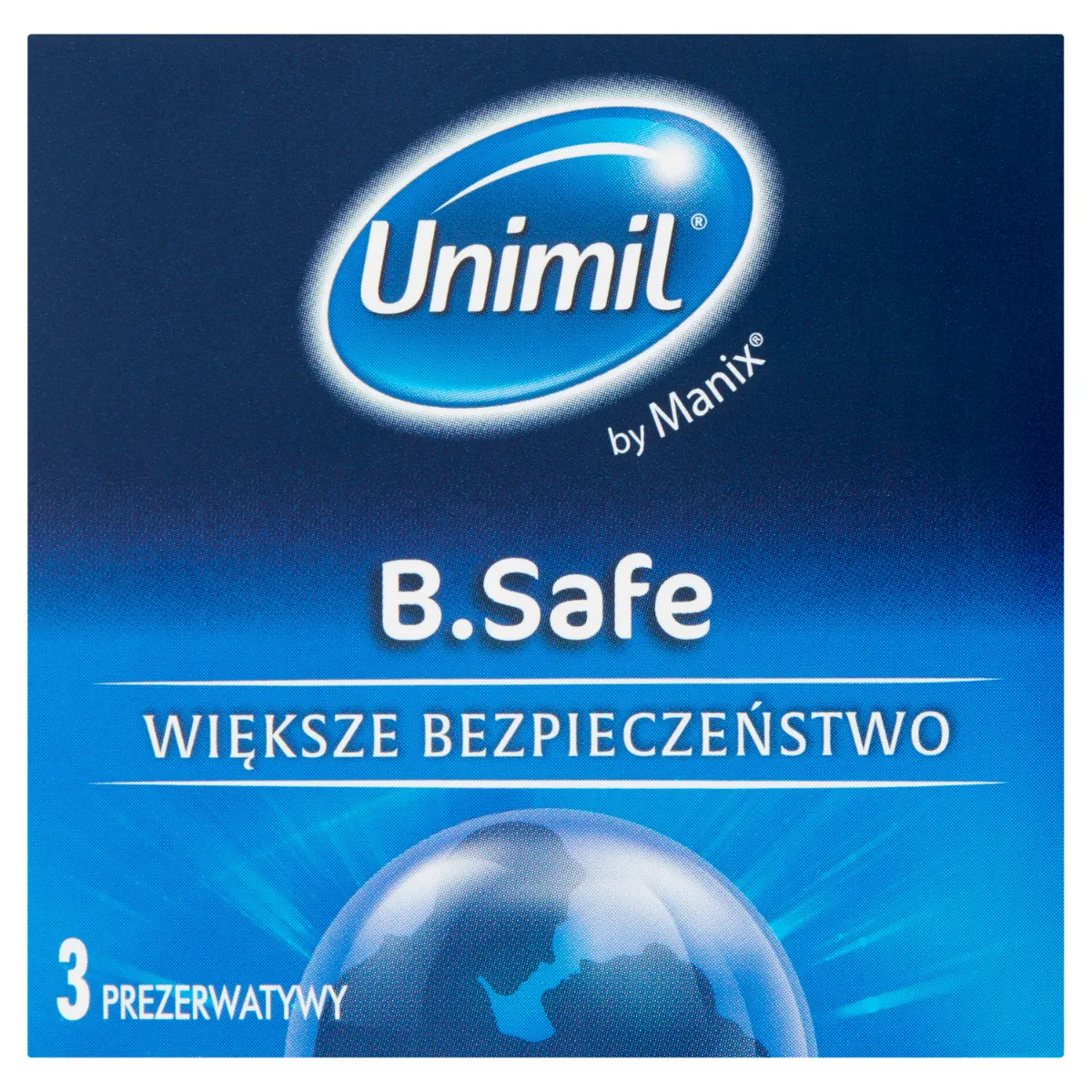 Unimil B.Safe lateksowe prezerwatywy, 3 szt.
