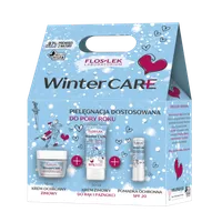 Zestaw FlosLek Winter Care, krem ochronny zimowy, zimowy krem do rąk i paznokci, pomadka ochronna Spf 20,  50 ml + 50 ml + 3,6 g