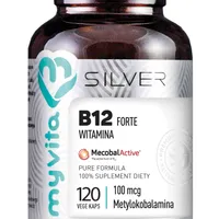 Myvita Silver, witamina b12 forte, suplement diety, 100 mcg, 120 kapsułek