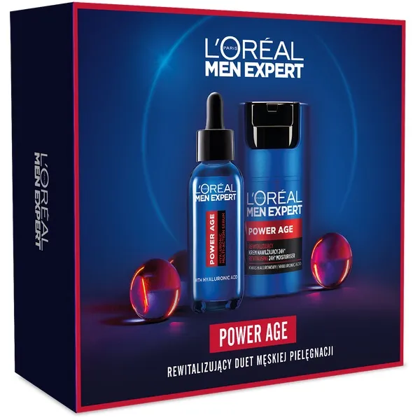 L'oreal Men Expert Power Age zestaw serum, 30ml + krem nawilżający, 50ml