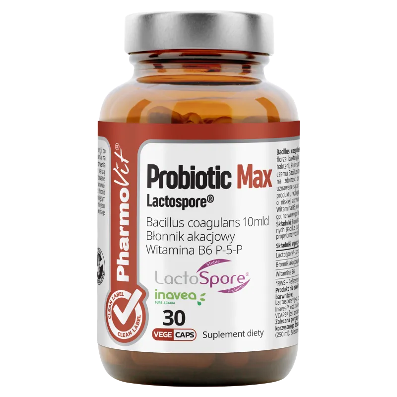 Pharmovit Probiotic Max Lactospore, suplement diety, 30 kapsułek