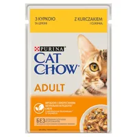 Purina Cat Chow Adult Mokra karma dla kotów z kurczakiem i cukinią w galaretce, 85 g