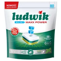 Ludwik All in 1 Maxx Power Tabletki do zmywarek Mint, 80 szt.