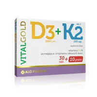 D3 + K2 VitalGold, suplement diety, 40 tabletek powlekanych