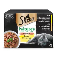 Sheba Nature’s Collection mokra karma dla kotów smaki drobiowe w sosie, 8x85g