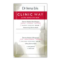 Dr Irena Eris Clinic Way, dermo-maska nawilżająca + dermo-maska liftingująca, 2 saszetki po 6 ml