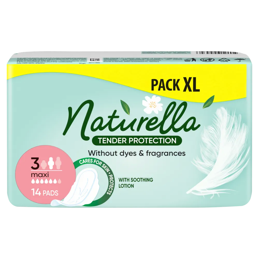 Naturella Tender Protection Maxi podpaski bez barwników i substancji zapachowych, 14 szt 