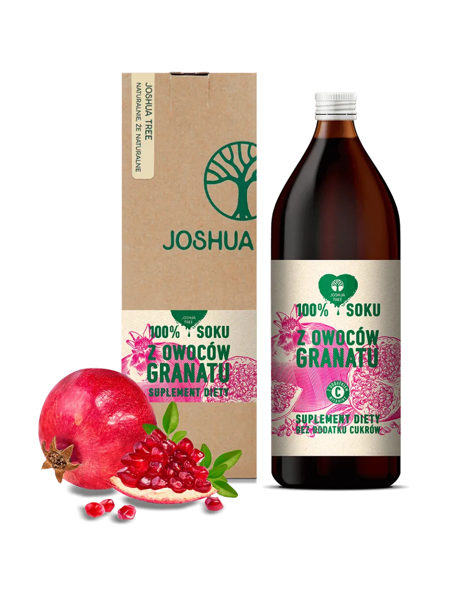 Joshua Tree sok z owoców granatu z dodatkiem witaminy C, suplement diety, 1000 ml
