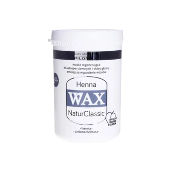 Henna Wax NaturClassic, maska regenerująca do włosów ciemnych i skóry głowy zmniejszająca wypadanie włosów, 480 ml 