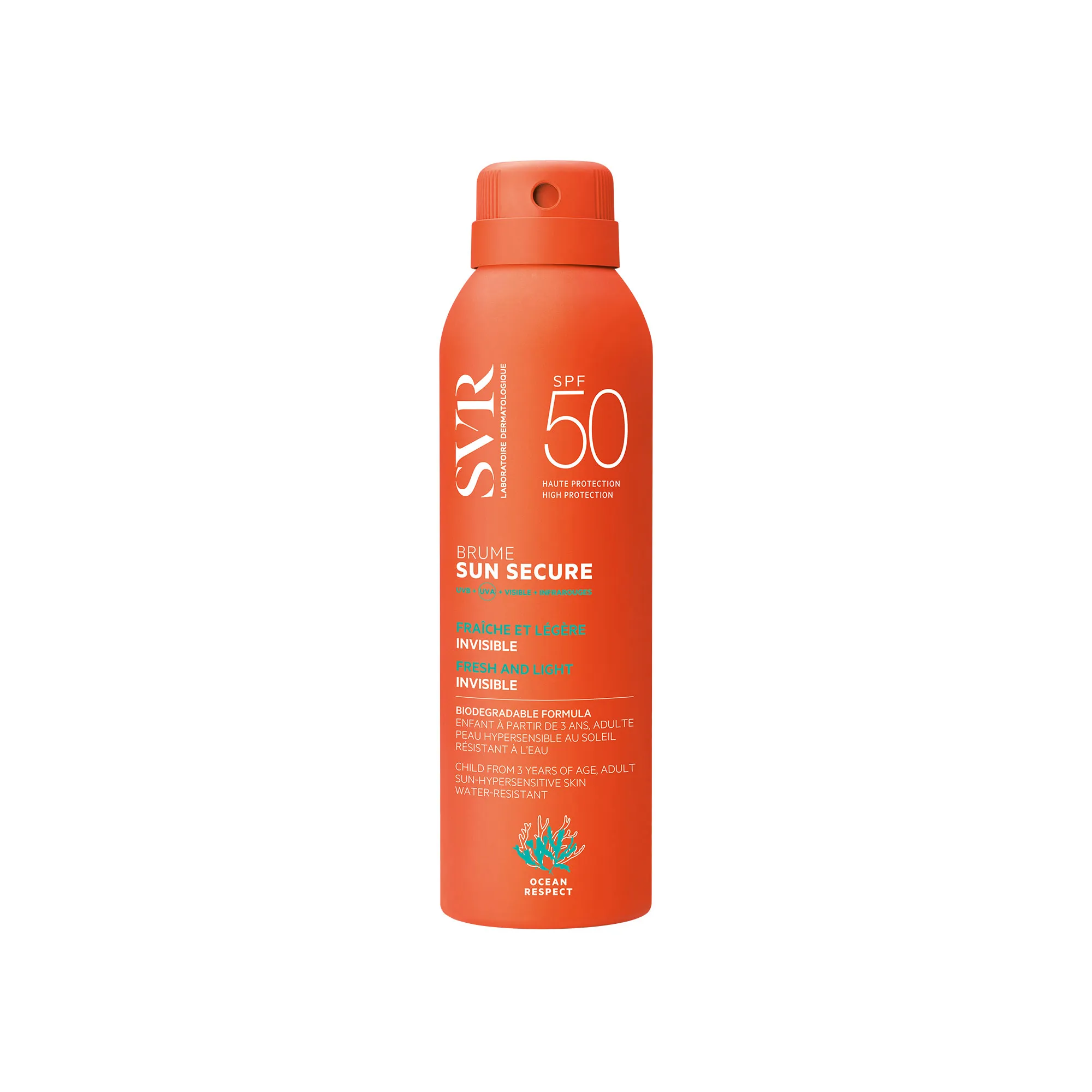 SVR Sun Secure Brum, spf 50+, biodegradowalna mgiełka, 200 ml