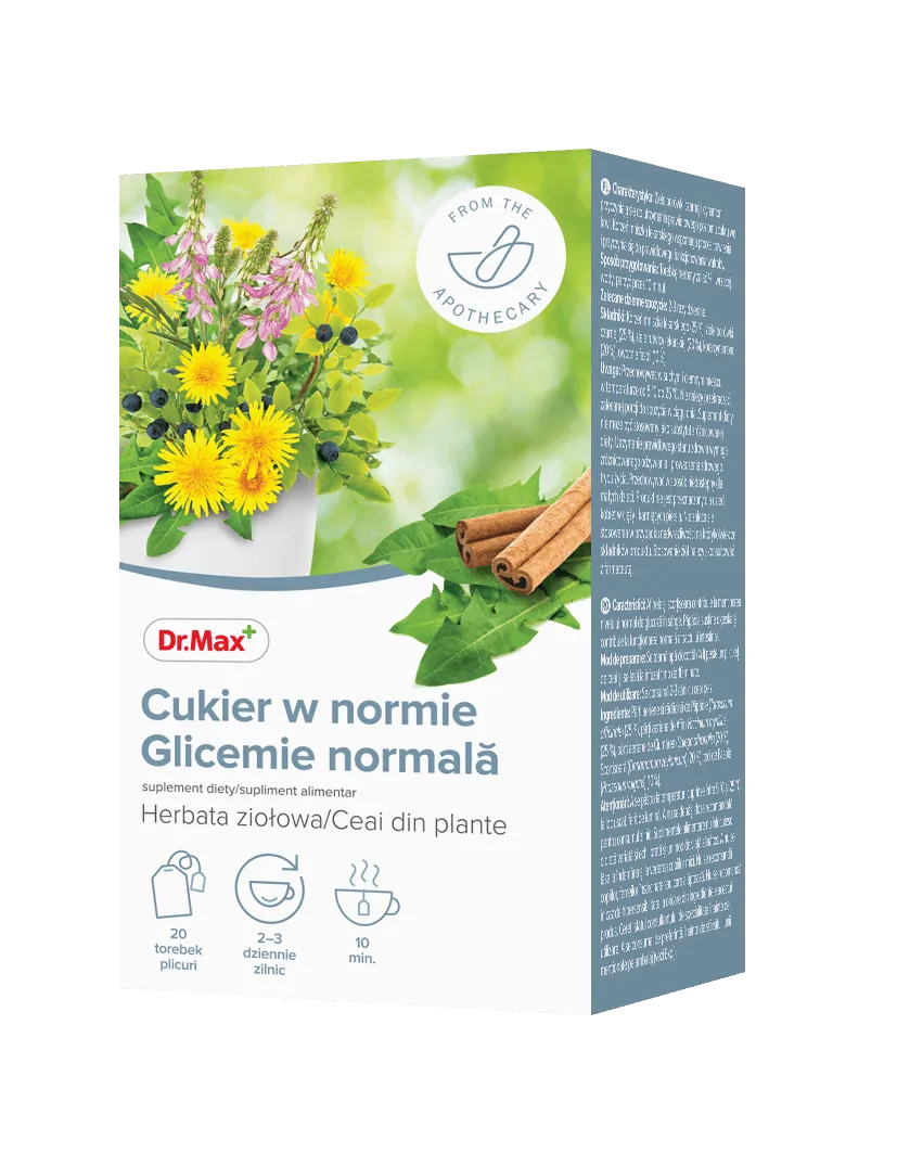 Herbata ziołowa Cukier W Normie Dr.Max, suplement diety, 20 saszetek