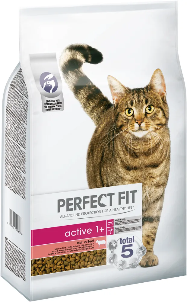 Perfect Fit Active Sucha karma dla kotów dorosłych z wołowiną, 7kg