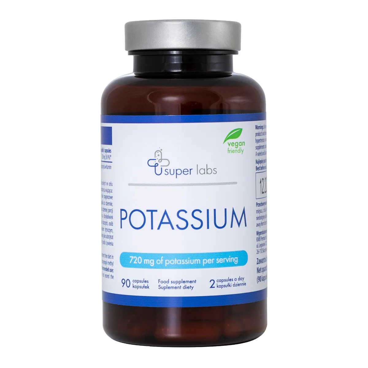 Super Labs Potassium, suplement diety, 90 kapsułek