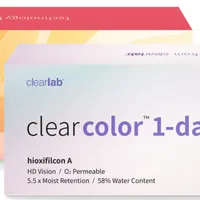 ClearLab ClearColor 1-Day Grey FL331 kolorowe soczewki kontaktowe szare -3, 10 szt.