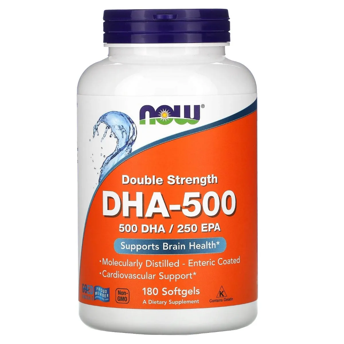 Now Foods Double Strenght DHA, suplement diety, 500mg, 90 kapsułek