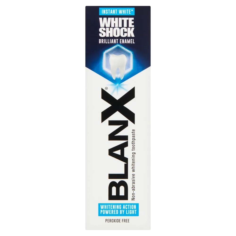 Blanx White Shock, Natychmiastowa Biel, Deep Blue,  pasta do zębów, 75 ml