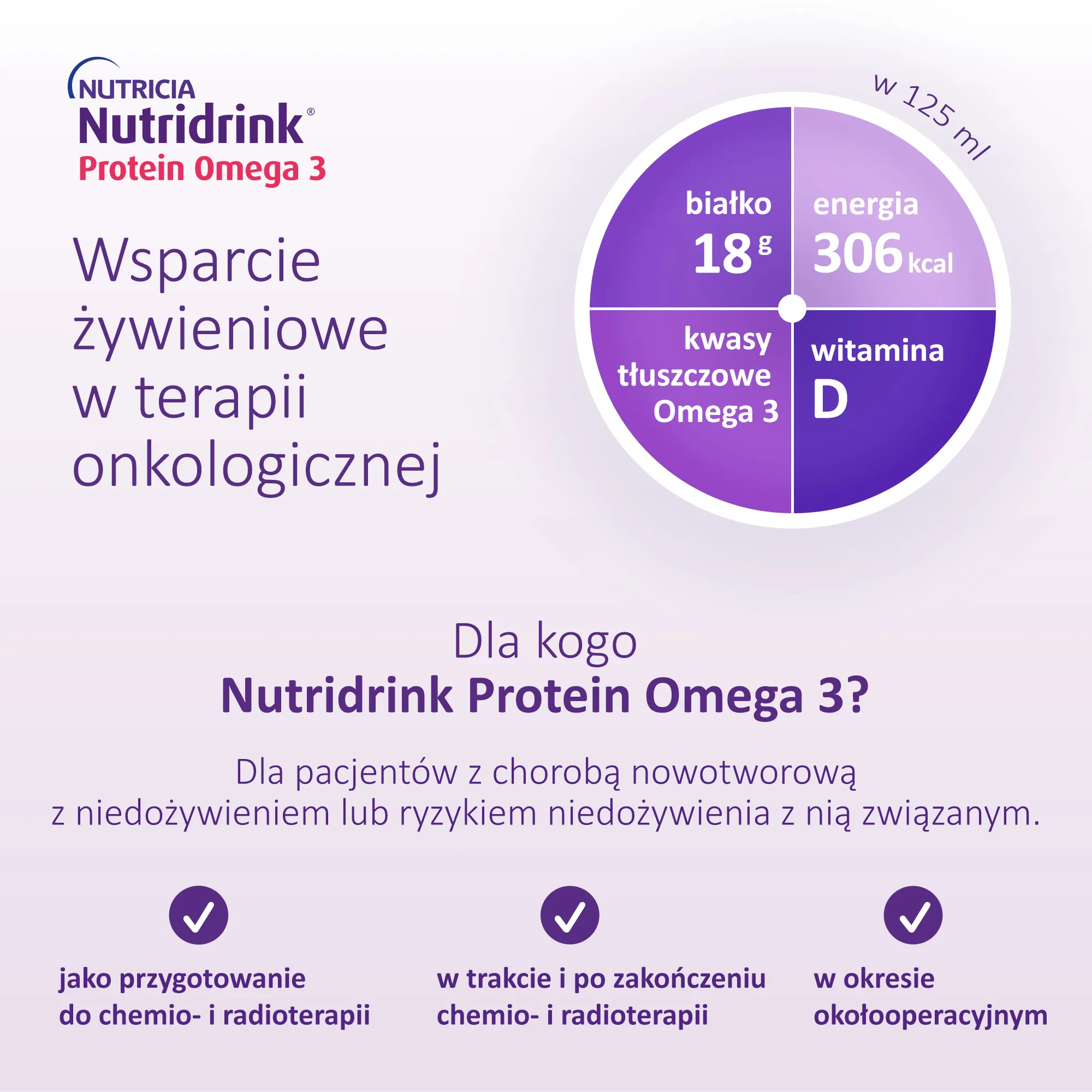Nutridrink Protein Omega 3 o smaku truskawkowo-malinowym 4x125 ml 