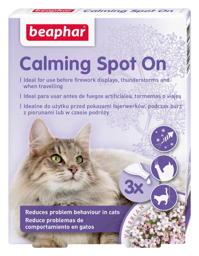 Beaphar Calming Spot On Krople uspokajające dla kotów, 3 x 0,4 ml