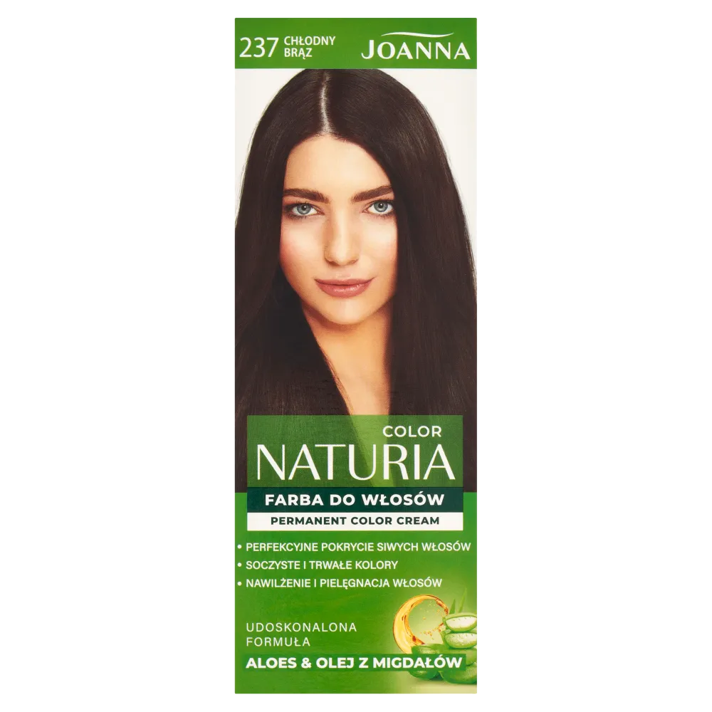 Joanna Naturia Color Farba do włosów nr 237 Chłodny Brąz, utleniacz 60 g + farba 40 g