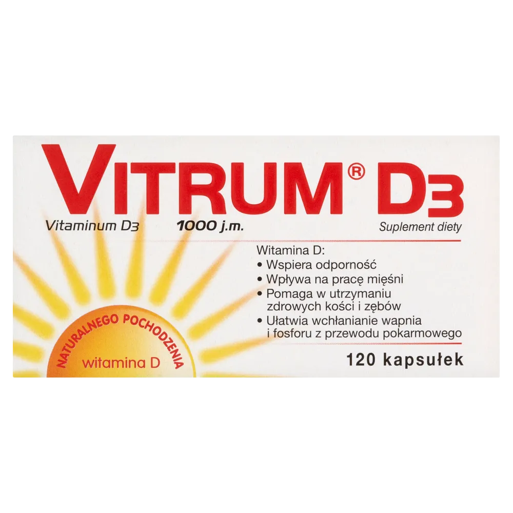 Vitrum D3, suplement diety, 120 kaps 