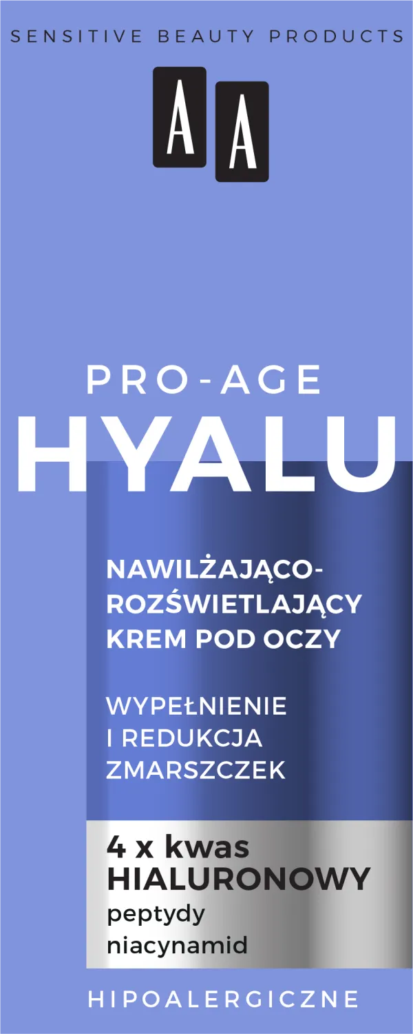 AA Pro-Age Hyalu krem pod oczy, nawilżająco-rozświetlający, 15 ml