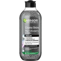 Garnier Skin Naturals Czysta Skóra Oczyszczający płyn micelarny w żelu z węglem, 400 ml
