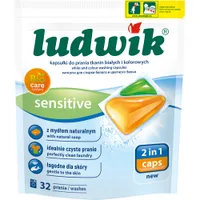 Ludwik Sensitive Kapsułki do prania tkanin białych i kolorowych, 32 szt.