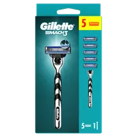Gillette Mach3 Maszynka do golenia z 5 wymiennymi ostrzami dla mężczyzn, 1 szt.