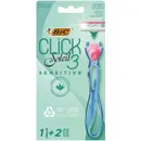 BiC Soleil Click 3 Sensitive 3-ostrzowa maszynka do golenia dla kobiet z wymiennymi wkładami, 1 szt.