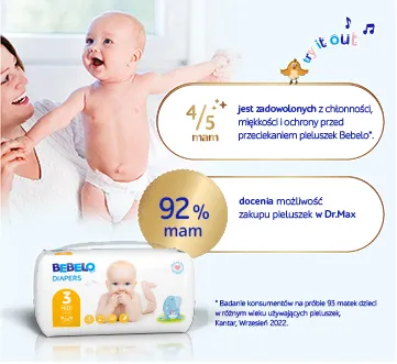 Bebelo Care Dr.Max Diapers 1 Newborn, pieluchy 2-5 kg, 28 sztuk 