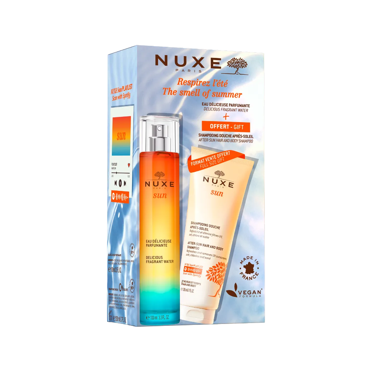 Nuxe Sun zestaw woda zapachowa 100 ml +  żel pod prysznic po opalaniu 200 ml