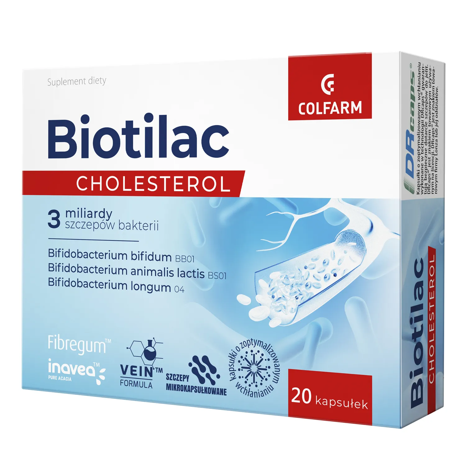 Biotilac Cholesterol, 20 kapsułek