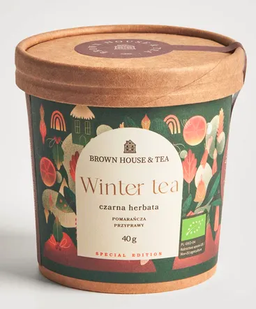 Brown House & Tea Winter Tea czarna herbata z pomarańczą i przyprawami, 40 g