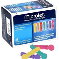 Microlet Ascensia, lancety kolorowe, 25 sztuk
